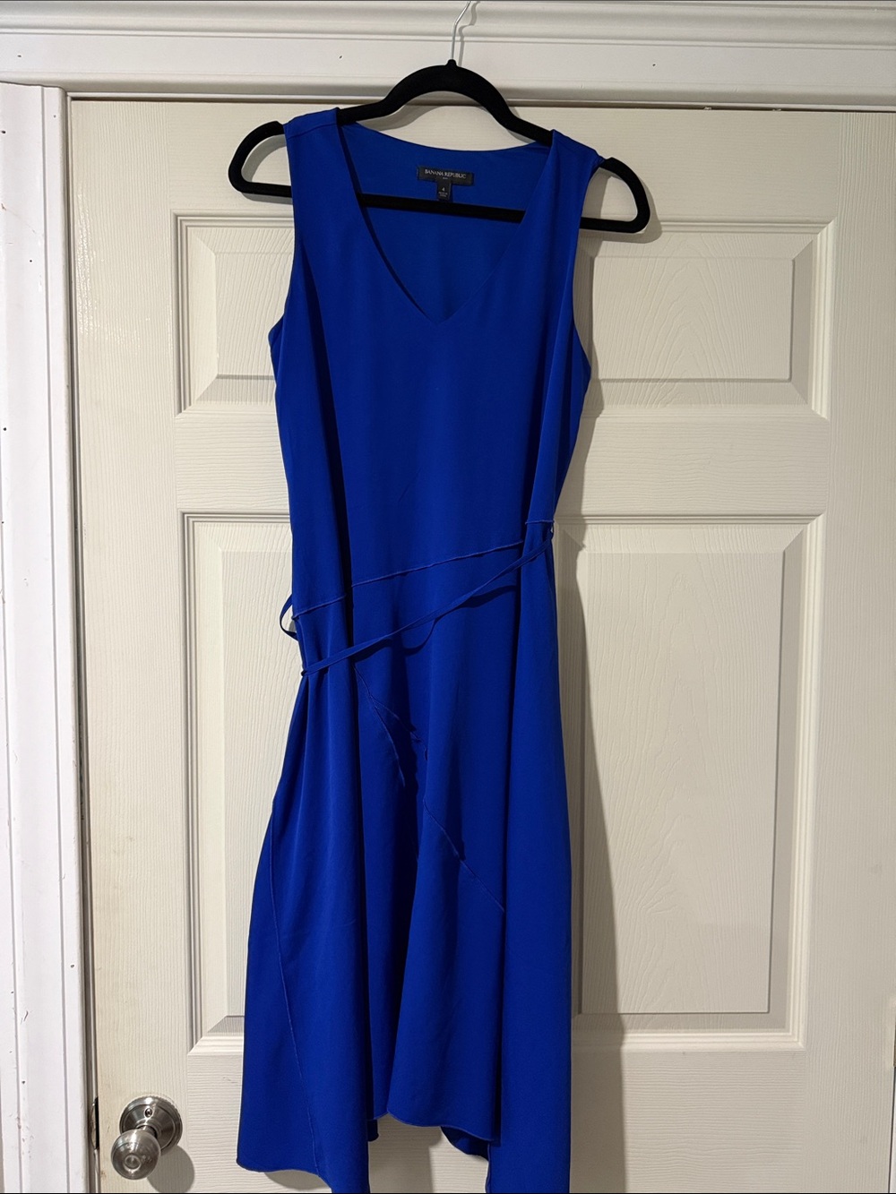 Banana Republic Royal Blue Midi Dress with V-Neck